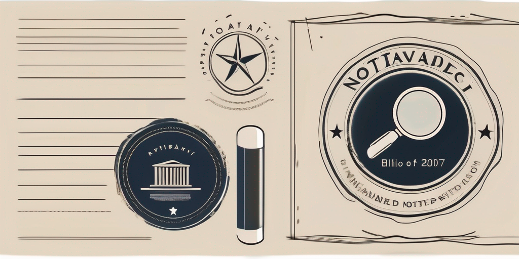 A notary public stamp