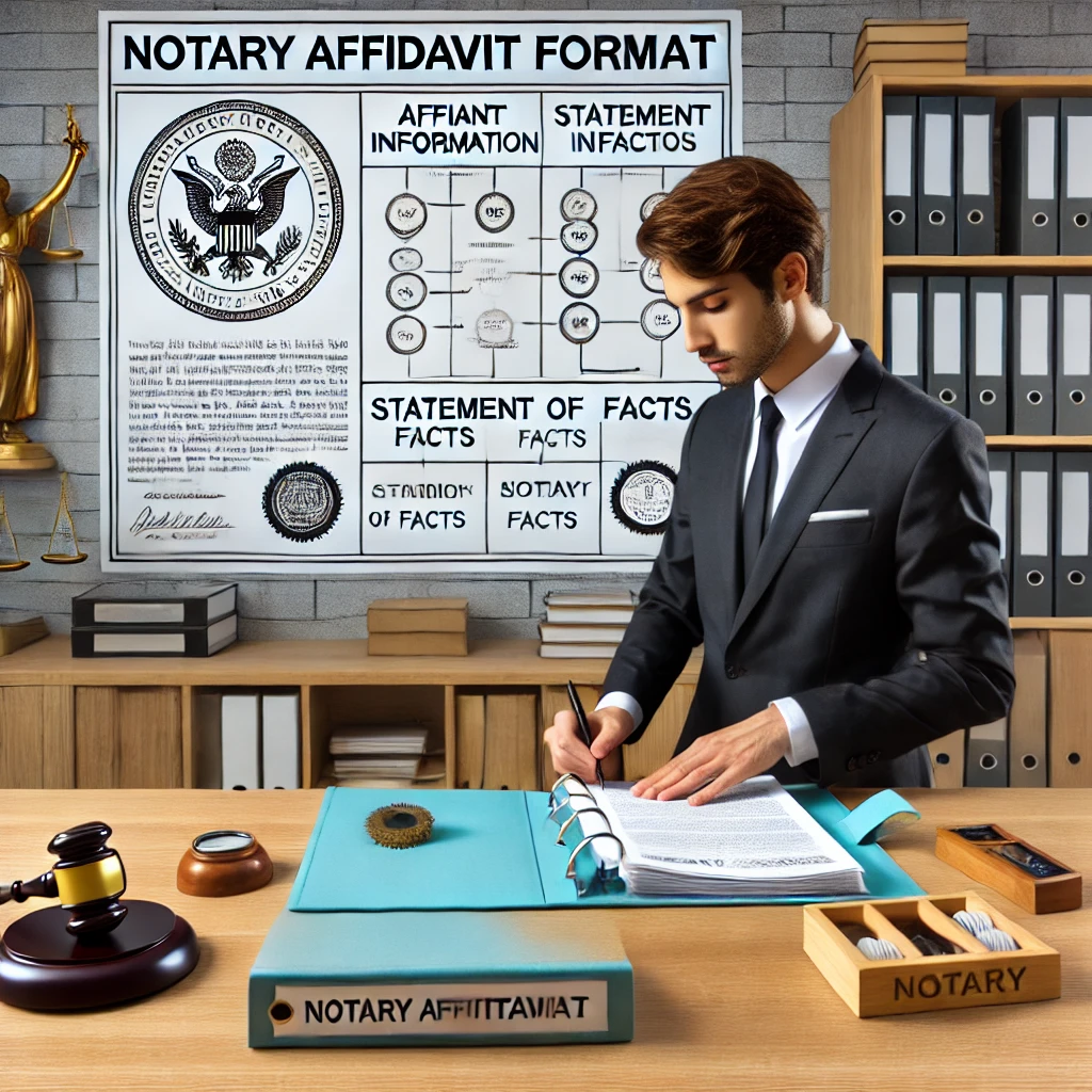 format of notary affidavit